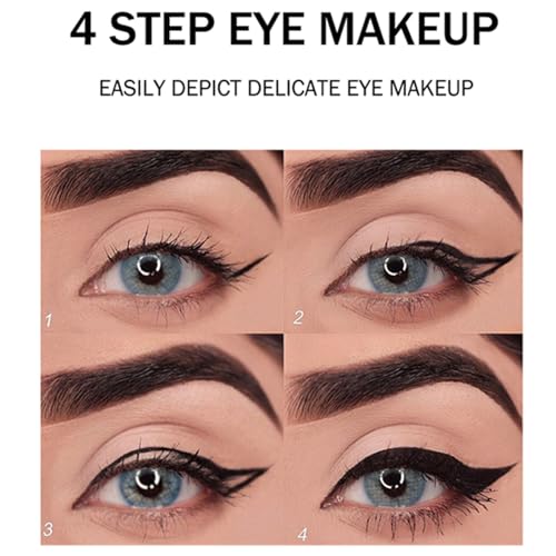 2Pcs Black Gel Eyeliner Pencil, Halloween Makeup Waterproof Long Wear Natural Eye Lip Face Paint Stick Smudge Proof Matte Liquid Eyeliner Cream Black Smokey Eye Liners Eyeshadow Crayon