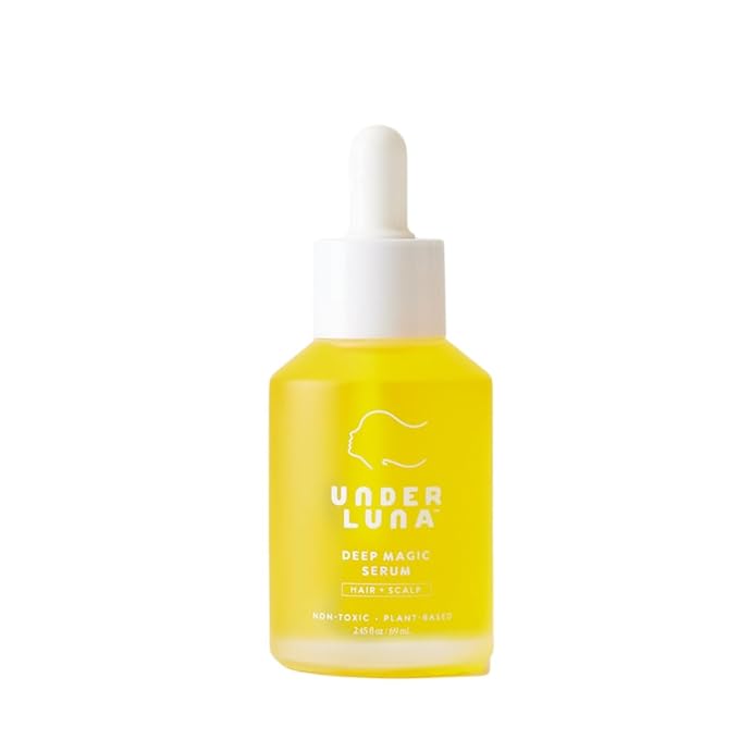 Under Luna Deep Magic Hair + Scalp Serum | Leave-In Hair Protectant & Dry Scalp Treatment | Smooths Frizz, Supports Scalp Comfort | Silicone-Free, Vegan, Plant-Based | 2.45 fl oz