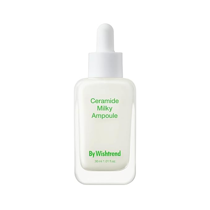 By Wishtrend Ceramide Milky Ampoule- Soothing & Rebalance for Sensitive Skin, Damaged Skin Barrier, Korean Kbeauty Care 1.01 Fl Oz
