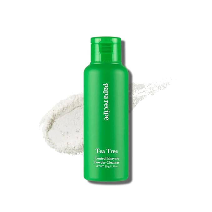 Papa Recipe Tea Tree Enzyme Cleansing Powder (1.7oz/50g) – Papain & Tea Tree Powder-to-Foam Face Wash, Soothing & Calming Skin, Gentle Exfoliation, Smoother Texture & Clearer Pores, Korean Skin Care