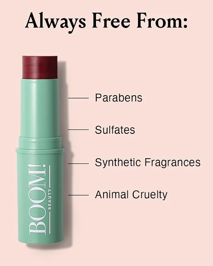 Boomstick Color® All-in-One Cream Blush for Cheeks, Eyes & Lips, Long Wearing, Blendable Makeup Blush Stick for Mature Skin, Cruelty Free Lip Cheek Tint with Skincare Benefits, Cindy Joseph (Berry)