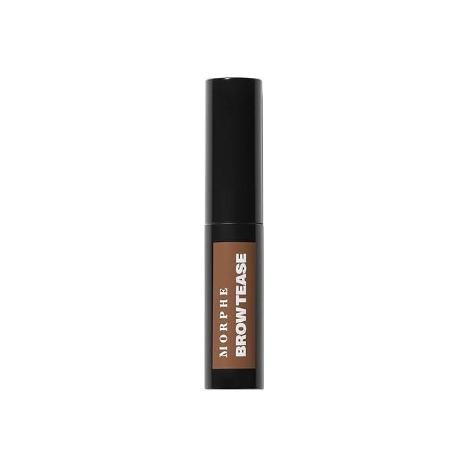 Morphe Brow Tease Eyebrow Gel Mousse - Volumizing Brow Gel to Tint, Thicken & Shape with 100% Natural Bamboo Fibers - Enriched with Conditioning Coffee Seed Oil - Almond (0.16 fl oz)