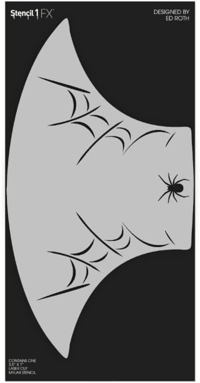 Stencil1FX - Spider Web Eye Makeup Stencil - for Costumes, Dress Up, Halloween, Cosplay, Face Painting, Raves, Festivals, Parades, Parties