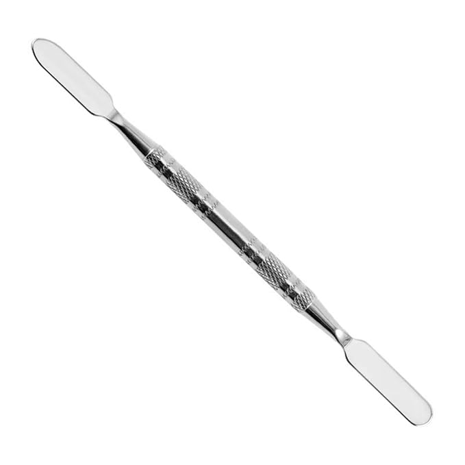 1Set of Round 4 Hole Stainless Steel Mixing Palette With Spatula For Nail Eye Shadow Eyelash Pigment Blending Foundation (Round 4 hole color palette)