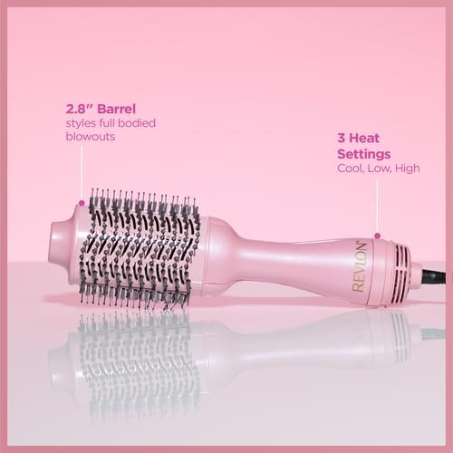 Revlon One-Step Volumizer Hair Dryer and Styler for Easy Salon-Style Blowouts, Revlon Blow Dry Brush for All Hair Types and Lengths, 10th Anniversary Pink Fizz (Limited Edition)