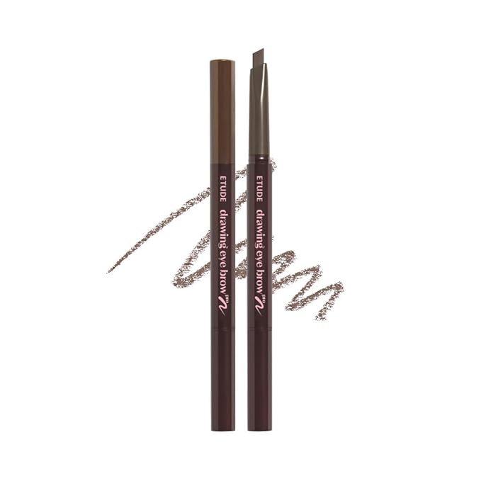 ETUDE Drawing Eye Brow Pro (Ash Brown) Eyebrow Pencil for women, Microblading, Long Lasting, Soft Textured Natural Daily Look, Korean Makeup, Beauty (0.008 Ounce)