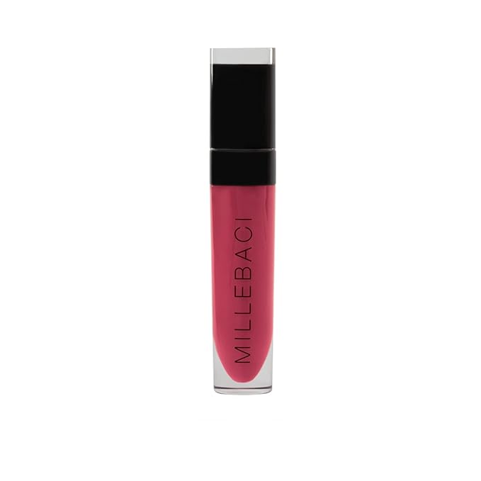 Nouba Millebaci Long Lasting Liquid Lipstick Pink, Lustrous Moisturizing Creamy Formula with Vitamin E Intense Color Pigment High Impact Makeup Lip Cream Color Stick Balm For Women (Color 40)
