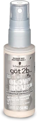 got2b GLOW'RIOUS Metallic Shimmer Hair Glitter & Body Glitter Duel Spray 1.69oz (Silver)