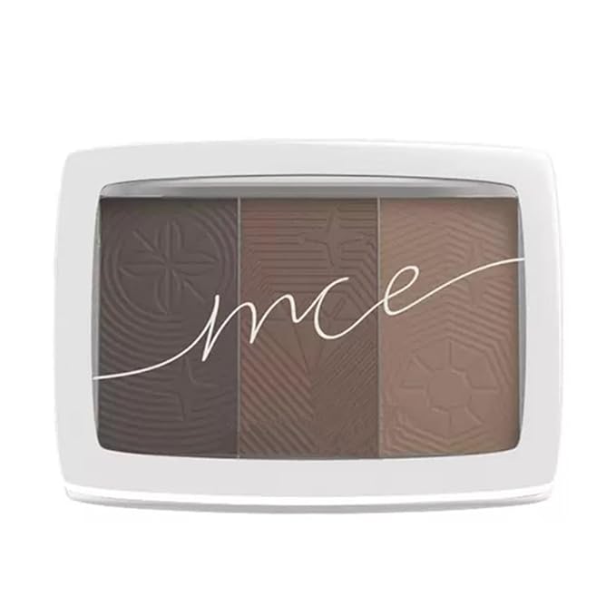 Eyebrow Powder Makeup Set - 3-Color Eyebrow Palette, Long-Lasting Eyebrows, Dark/Light Brown Eyebrow Powder, Fills and Shapes Perfect Brows for Women