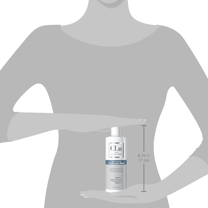 CLn® ProStrength Wash - PH-Balanced and Formulated for Daily Use with Salicylic Acid to Cleanse and Exfoliate Normal to Oily Skin for Men and Women with Body Odor, 8 fl oz.