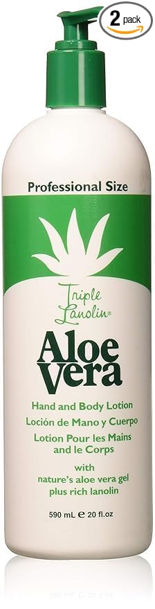 Triple Lanolin Aloe Vera Soothing Lotion (128 Fl Oz) – Professional Bulk Moisturizer for All Skin Types – Deeply Hydrating Aloe & Lanolin Hand and Body Lotion – Non-Greasy & Fast-Absorbing