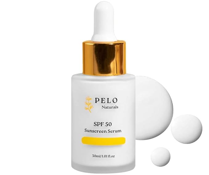 Sunscreen Serum- Enriched Mineral Face Sunscreen SPF 50 with Zinc Oxide 20% Titanium Dioxide 5%- With Hydrating Squalane For All Skin Types and Skin Tone 1oz