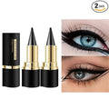 2Pcs Black Gel Eyeliner Pencil, Halloween Makeup Waterproof Long Wear Natural Eye Lip Face Paint Stick Smudge Proof Matte Liquid Eyeliner Cream Black Smokey Eye Liners Eyeshadow Crayon