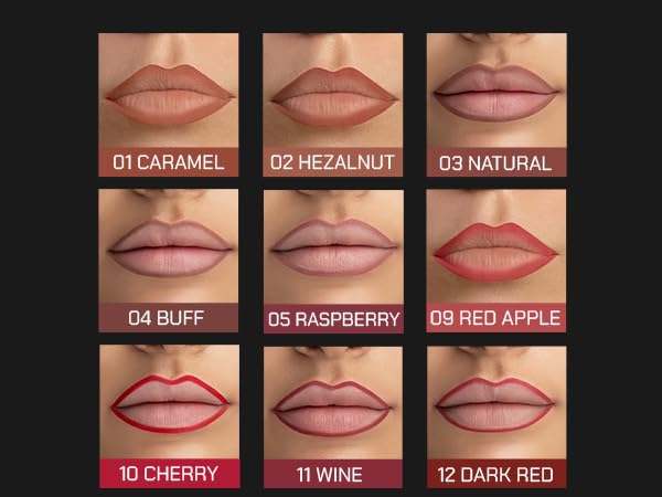Radiant Professional Waterproof Lip Liner Pencil - Long Lasting Lip Liner for Defined Lips - Soft & Creamy Lipliner with Vitamin E - 1.20 g, 26 BELLINI