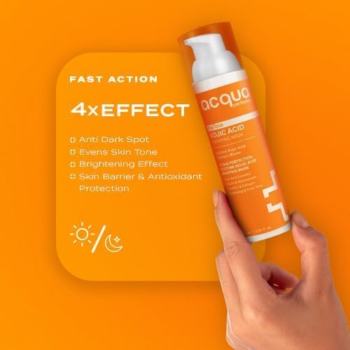 Vegan Kojic Acid & Turmeric Overnight Wrapping Mask – Brightening Peel Off Face Mask for Dark Spots, Glow & Firming | Korean Skin Care Inspired Night Mask for Hyperpigmentation & Dull Skin,