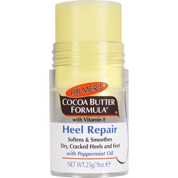 Palmer's Cocoa Butter Formula Heel Repair,Foot Balm Stick for Cracked Heels & Feet,No-Mess Stick Applicator,0.9 Ounce,(Pack of 2)