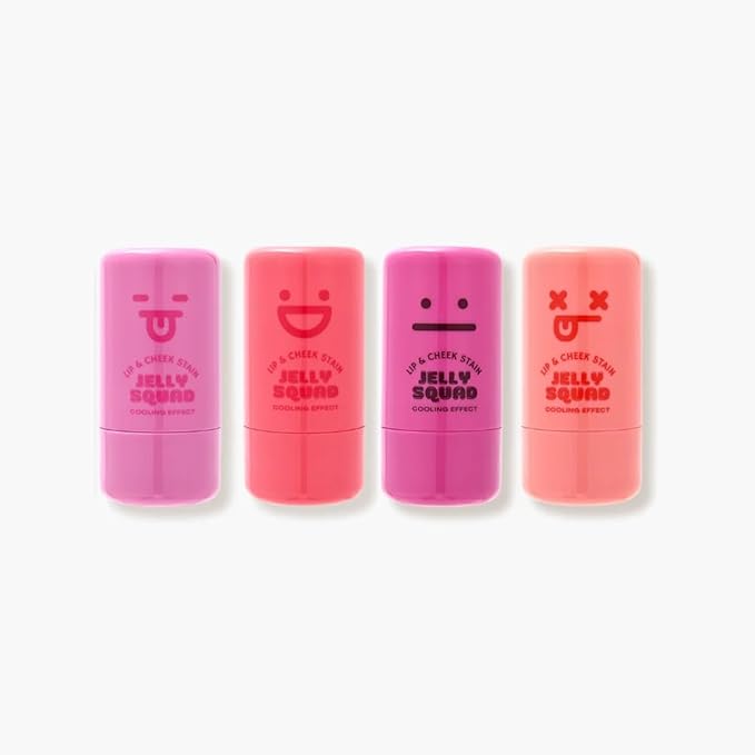 Jelly Squad Lip and Cheek Stain 2 in 1 Tinted Jelly Blush and Lip Stain Long Lasting Lightweight Natural Finish Hangry Watermelon Red, 0.28 FL.OZ/8G，pack of 1