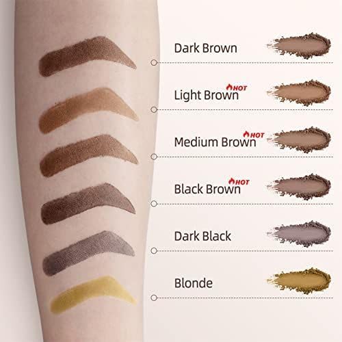 Eyebrow Stamp Stencil Kit - Eye Brow Stencil Kit for Beginners, Brow Stencil and Stamp Kit Long-lasting, Smudge-Proof & Waterproof, 24 Reusable Eyebrow Shapes Stencils for Perfect Brow (Blonde)