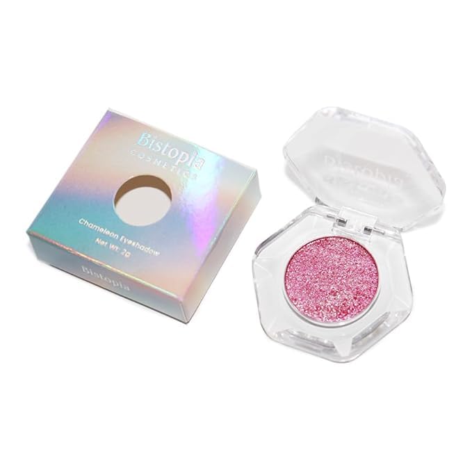 Chameleon Eyeshadow Collection, 14 Shades, Glitter Pressed Powder, Iridescent Shimmer Colors. (Oriel)