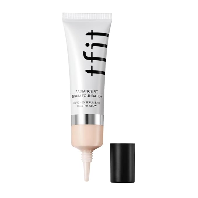 TFIT Hydrating Serum Foundation for Dry Skin – Lightweight, Moisturizing Coverage with Natural Glow & Pore‑Blurring Finish,1.05 Oz. (C01 Porcelain, 1.05 Oz.)