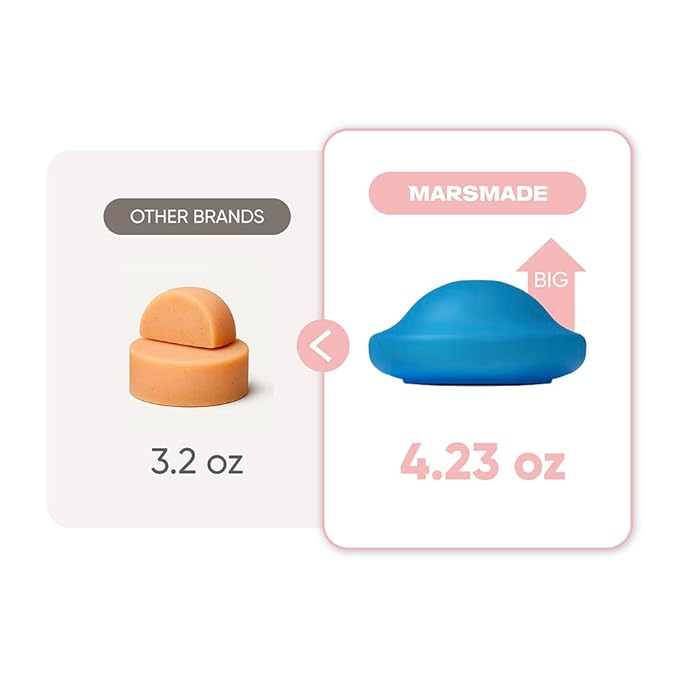 MARS MADE Rosemary Shampoo Bar 2.0 - Hydrating & Moisturizing Natural Hair Soap Bar Shampoo for Hair Volume & Scalp Nourishment - Bathing Soap Solid Shampoo for All Hair Types (120g, 4.23oz)