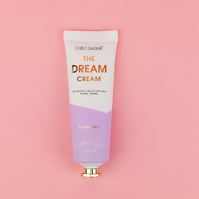Vegan Hand Cream for Dry Hands - The Dream Cream - Lavender 3.4oz Non-Greasy Moisturizing Lotion - Made in California - Paraben, Sulfate & Phthalate Free - Self Care Gift - Mother's Day - Gift for Mom