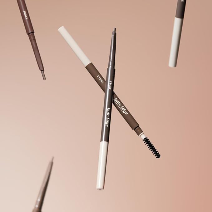 ETUDE Bare Edge Brow Pencil, Eyebrow Pencil, Slim 3D Hexagon, Natural Looking, Korean Makeup, Beauty, Natural Brown (0.003 Ounce)