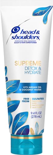 Head & Shoulders Supreme Detox & Hydrate Hair-& Scalp Conditioner,Coconut,9.4 Fl Oz,(Pack of 2)