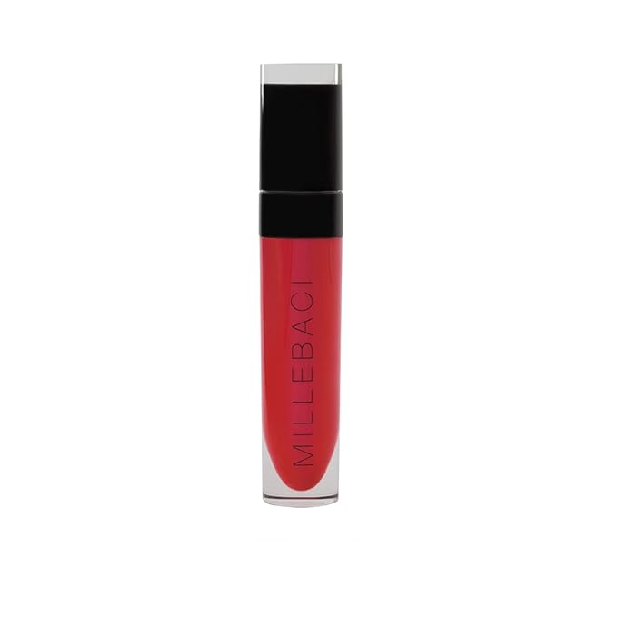 Nouba Millebaci Long Lasting Liquid Lipstick Red, Lustrous Moisturizing Creamy Formula with Vitamin E Intense Color Pigment High Impact Makeup Lip Cream Color Stick Balm For Women (Color 28)