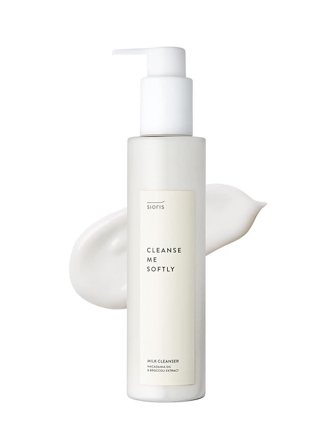 SIORIS Vegan Milk Cleanser, Hydrating Face Wash with Natural Citrus Water, Macadamia Seed Oil, Gentle Daily Facial Cleanser for Dry & Sensitive Skin, Korean Skincare – Original, 6.76 fl oz