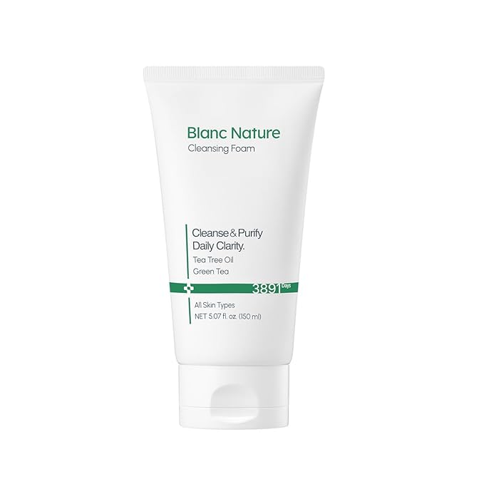 Cleansing Foam, Tea Tree Pore Deep Facial Cleanser for Oily & Sensitive Skin, Centella Asiatica, Green Tea, Korean Skincare, 5.07 fl oz (150 ml)