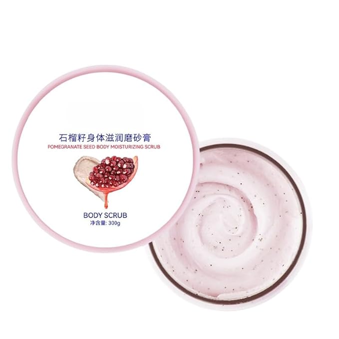 keratosis Pilaris Body Scrub,Pomegranate Bump Eraser Body Scrub,for Strawberry Legs Reshaping the Skin and Smooth Bumpy Dry Skin,Hydrate & Smooth Skin,Skin-Polishing Care 10.5 oz