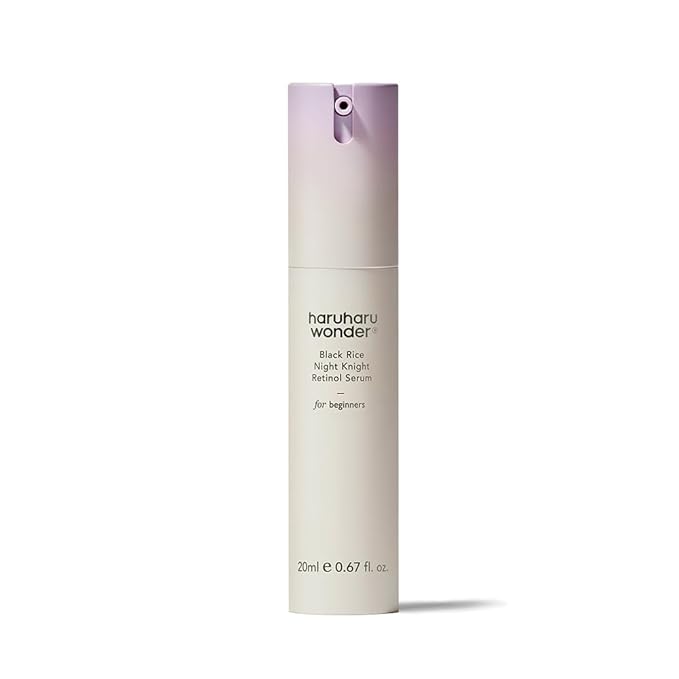haruharu wonder Black Rice Night Knight Retinol Serum, Refining & Smoothing, Firms Skin, Reduces Fine Lines, Hydrating Formula, 0.67 fl.oz