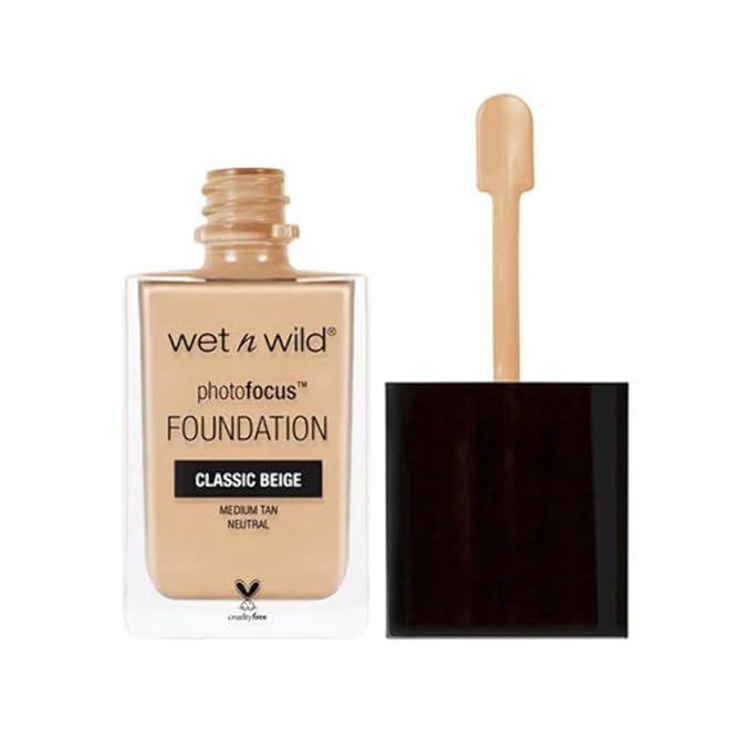 wet n wild Photo Focus Matte Liquid Foundation Classic Beige, Vegan & Cruelty-Free