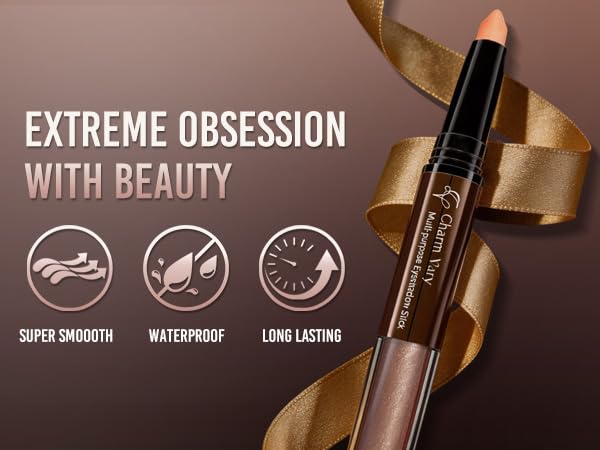 2-in-1 Eye Shadow & Liquid Eyeshadow, Waterproof Cream Eye Makeup Crayon Long Lasting Shimmer Glitter Gold Eye Brightener for Mature Women(02 ORANGE)
