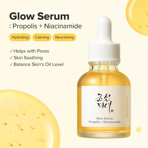 Beauty of Joseon Radiance Cleansing Balm (100ml, 3.38 fl.oz.) with Glow Serum Propolis and Niacinamide (30ml, 1.01 fl.oz.), Korean Skincare