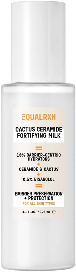 Cactus Ceramide Fortifying Milk - Hydrating Moisturizer with 10% Hydrating Ingredients & 0.5% Bisabolol for Daily Skin Repair & Protection