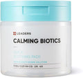 LEADERS Calming Biotics Toner Pad - Quick Soothing Instant Relief and Hydration for Dry and Sensitive Skin, 6-Type Cica Liposome Complex, and Plant Mucin Korean Skincare 80 Pads x 170ml