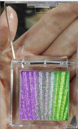 Afflano Chameleon Iridescent Eyeshadow, Multichromatic Duo Chrome Eyeshadow High Color Payoff, Holographic Sparkly Glitter Eye shadow Rainbow Makeup, Half Magic Eyeshadows for Party, Daily Makeup #04