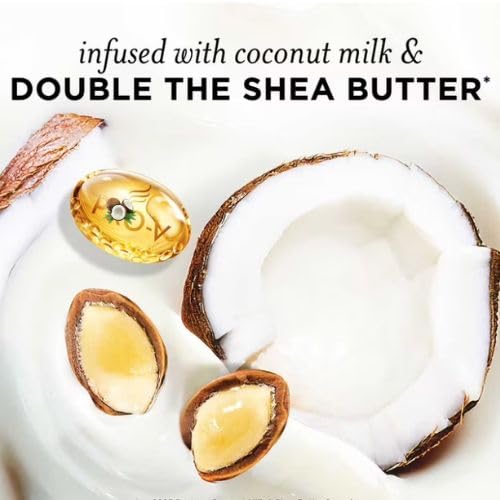 Coconut Milk & Shea Butter Conditioner, 38.2 fl oz - Deep Moisture Conditioner for Curly, Wavy & Dry Hair - Frizz Control, Detangle, For Shine and Softness, Sulfate-Free Hair Softener