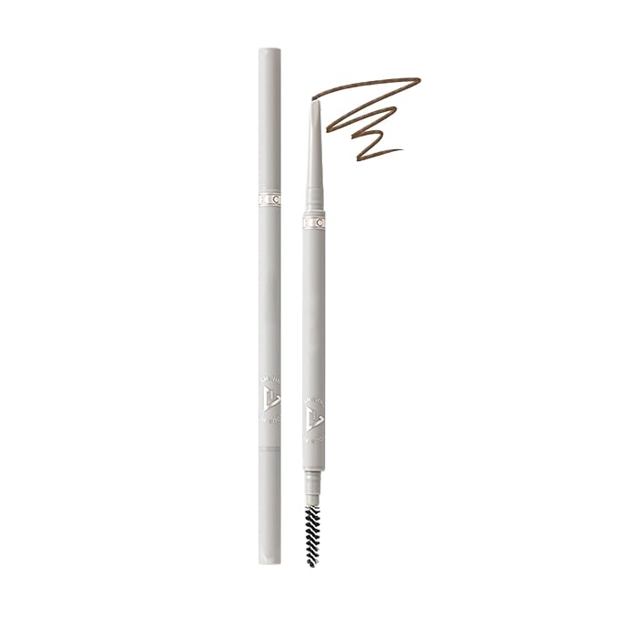 Eyebrow Pencil, Retractable Definer with Dual Brush, Ultra-Fine Tip for Precise Brow Makeup, Waterproof Gel Formula, Natural Hair-Like Strokes, Enhance Beauty (Tea Gray, Mini)