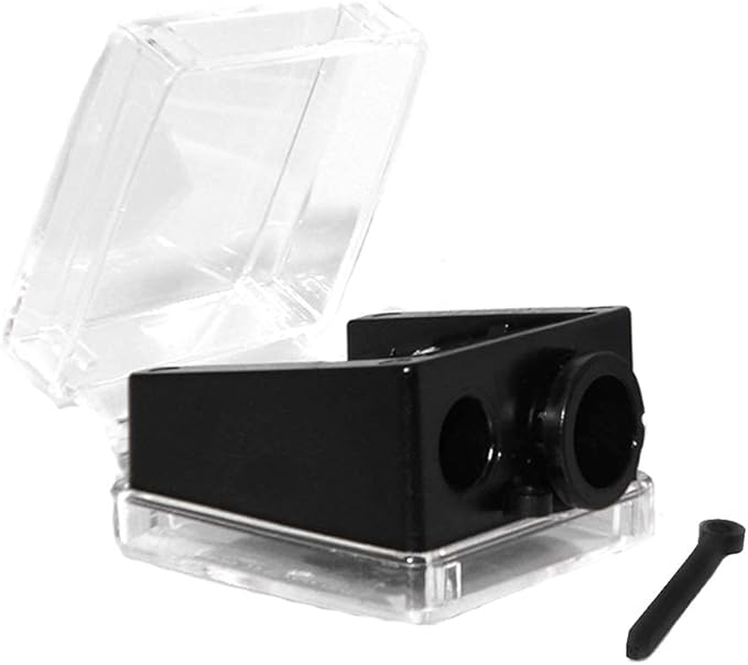 Palladio Double Barrel 3 in 1 Cosmetic Pencil Sharpener with Cover, Stainless Steel Blade, Size Adjuster, Essential for Small and Extra Large Lip Liner, Eyeliner, Brow Pencils