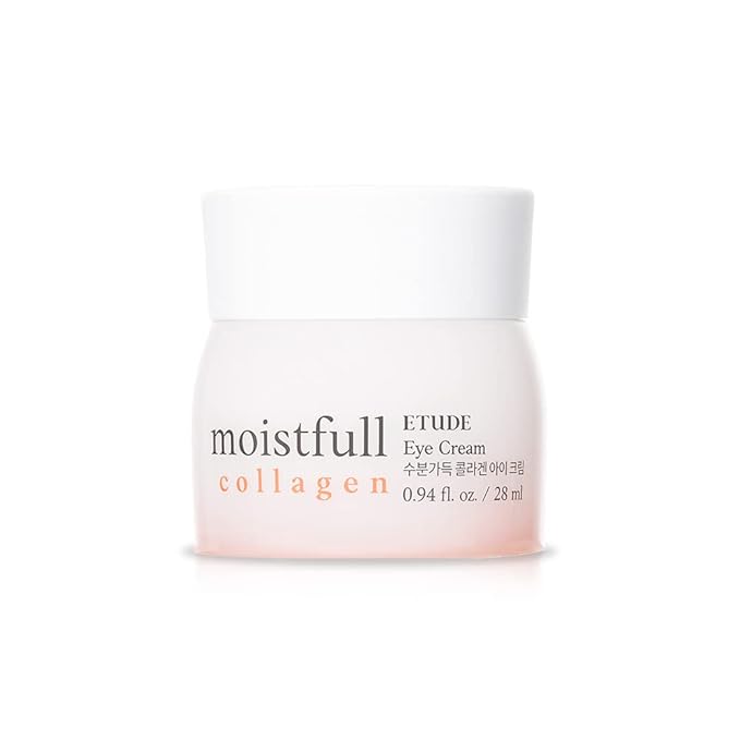 ETUDE Moistfull Collagen Korean Eye Cream Super Collagen Water & Lupinus Albus Protein, Hydrating Eye Cream, Creamy Texture (0.94 Fl Oz)
