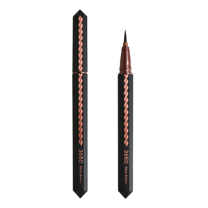 ３６５０ 3650 Long-Lasting Liquid Eyeliner In Chocolate Brown| Waterproof, Smudge-proof, Quick Drying Eye-Liner | Safe For Sensitive Eyes and Contact Lens Wearers