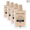 Wet n Wild Photo Focus Matte Liquid Foundation Porcelain, Vegan & Cruelty-Free (Pack of 4)