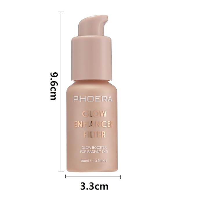 2 Pack PHOERA Skin Tint Glow Foundation, Flawless Filter Effect Silk Perfect Natural Radiant Illuminating Foundation. (02 Light &03 Medium)