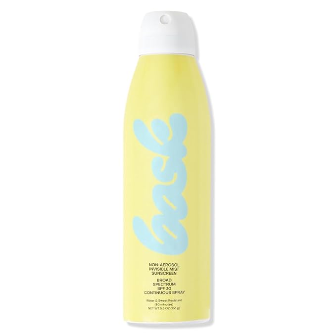 Bask SPF 30 Sunscreen Spray - Non-Aerosol, Broad Spectrum UVA/UVB Protection, Dermatologist Recommended, Moisturizing, Lightweight & Non-Greasy, 5.5 oz | Non-Aerosol, No White Cast, Lightweight, Fast-Absorbing