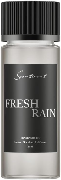 Scentiment Fresh Rain Diffuser Oil – Fresh Grapefruit and Crisp Red Currant Scent for Diffusers, Fragrance Oil – 1.69 fl oz (50 mL)