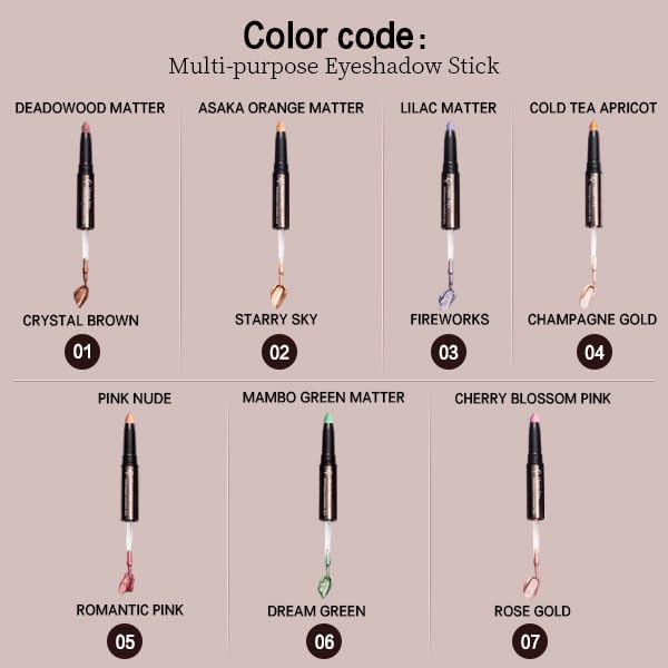 2-in-1 Eye Shadow & Liquid Eyeshadow, Waterproof Cream Eye Makeup Crayon Long Lasting Shimmer Glitter Gold Eye Brightener for Mature Women(01 BROWN)