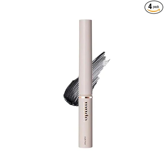mude Inspire Skinny Curling & Multi-Fixer Volumizing Curling Thin Wand Mascara for Precise Appplication Dramatic Lashes Smudge-Proof Water-Proof Stays on All Day (04 Clear Black)